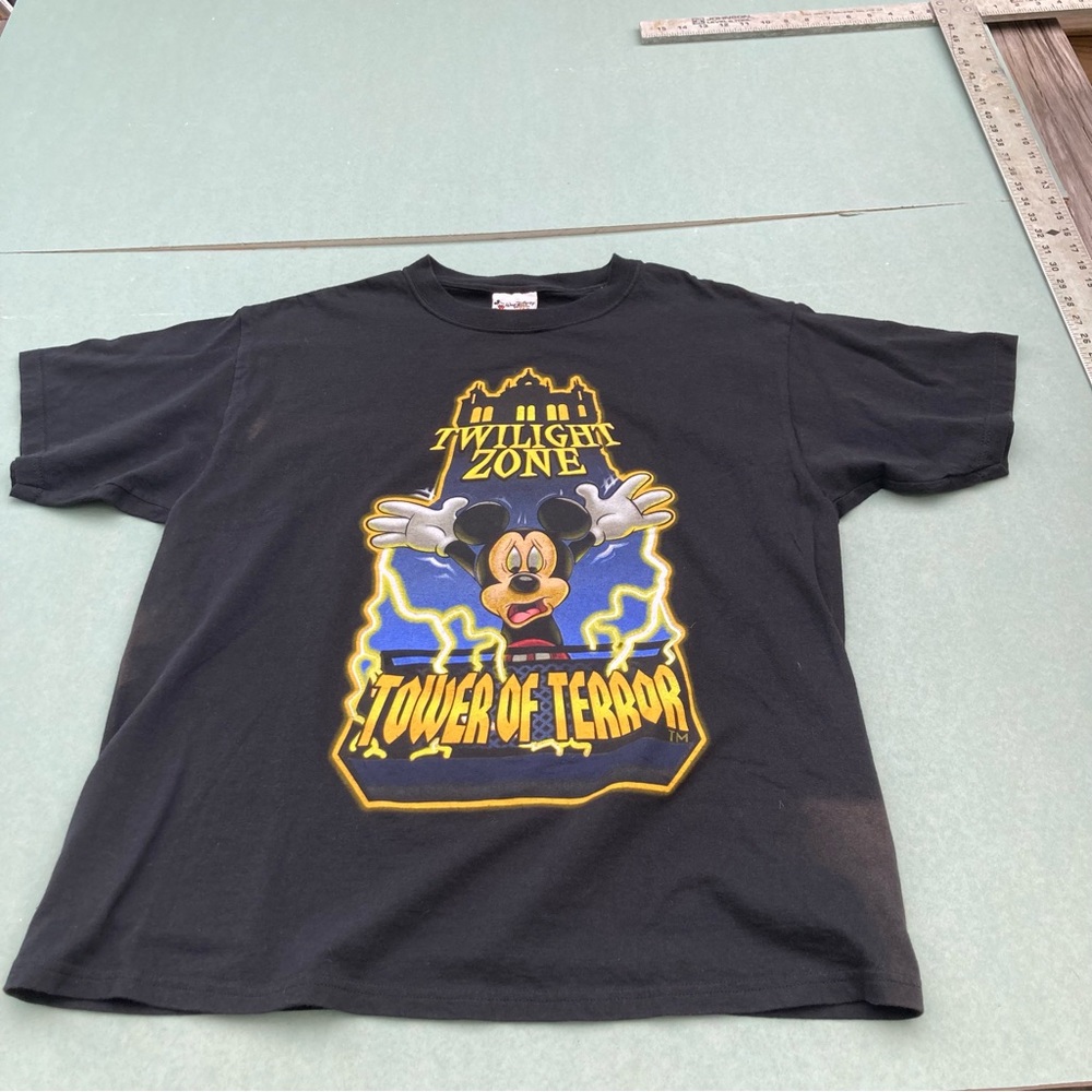 Vintage 90s twilight zone tower of terror Mickey Mouse I survived tee size XL